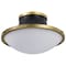 Nuvo Lafayette 1-Light Flush 18 in. Matte Black/Natural Brass White Opal Glass 60/7906 - alternate 7